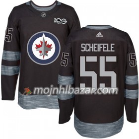 Dresovi Winnipeg Jets Mark Scheifele 55 1917-2017 100th Anniversary Adidas Crna Authentic - Muške